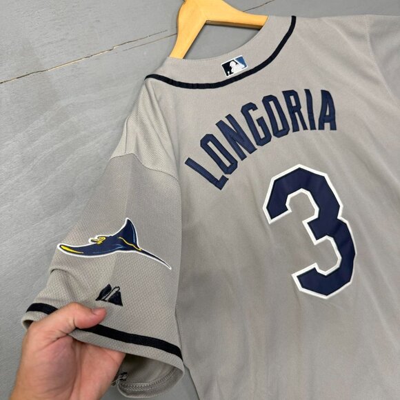 Tampa‎ Bay Rays Evan Longoria Size 52 Grey #3 Majestic Authentic MLB Jersey - Picture 5 of 7
